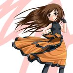  arc_system_works blush brown_eyes brown_hair fingerless_gloves flat_chest gloves guilty_gear long_hair may may_(guilty_gear) ponkotsu smile wind 