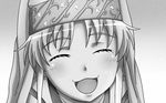  :3 greyscale hat index long_hair monochrome nun smile solo to_aru_majutsu_no_index watanabegenn 