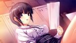  blue_eyes blue_hair game_cg hasekura_airi misaki_kurehito short_hair ushinawareta_mirai_wo_motomete 