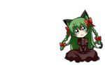  animal_ears chibi cosplay fang kaenbyou_rin kagiyama_hina nosada tail touhou white 