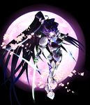  armor bad_id bad_pixiv_id bodysuit cherry_blossoms full_moon greaves katana long_hair mitsurugi_meiya moon muvluv pilot_suit ponytail purple purple_background purple_eyes purple_hair rab6 serious solo standing sword weapon 