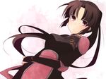  armor black_hair inuyasha kinokosuke long_hair ninja ponytail red_eyes sango solo 