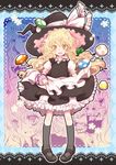  bad_id bad_pixiv_id blonde_hair hat hatomugi_munmun kirisame_marisa long_hair mary_janes mushroom new_super_marisa_land shoes solo touhou witch_hat yellow_eyes 