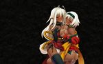  2girls ass breasts cum elf kouki_kuu long_hair nidaime_muramasa nitroplus orange_eyes panties sandaime_muramasa short_hair soukou_akki_muramasa thighhighs underwear white_hair yuri 