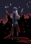  artist_request black_legwear caren_hortensia fate/hollow_ataraxia fate/stay_night fate_(series) from_behind hat long_hair pantyhose shroud_of_magdalene solo white_hair 