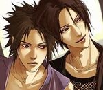  brothers lily_(artist) lowres male_focus multiple_boys naruto naruto_(series) siblings uchiha_itachi uchiha_sasuke 