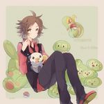  alternate_costume bad_id bad_pixiv_id brown_eyes brown_hair duosion gen_5_pokemon holding holding_poke_ball kashi_(number) oshawott poke_ball poke_ball_(generic) pokemon pokemon_(creature) pokemon_(game) pokemon_bw reuniclus solosis touya_(pokemon) 