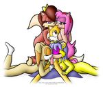  amy_rose canine cream_the_rabbit fiona_fox fox knownvortex licking male miles_prower mina_mongoose nude sonic_(series) tongue 