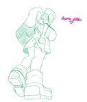  2010 breasts clothing cream_the_rabbit female huge_breasts lagomorph looking_back rabbit sega shoes sketch solo sonic_(series) tail video_games yiffer 