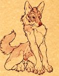  anatomically_correct_pussy animal_genitalia anthro canine canine_pussy collaboration dog female mammal mulefoot nipples pose pussy solo toots were werewolf 