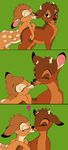  bambi cervine deer disney feral hooves kissing male ronno 