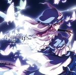  album_cover bug butterfly cover fan hat insect light_smile lunamoon pink_hair profile saigyouji_yuyuko solo touhou 