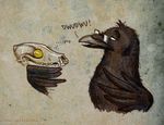  2010 avian beak bird couple crow culpeofox feathers feral glasses male skull to_be_or_not_to_be wings yellow_eyes 