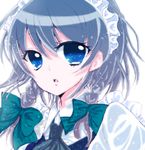  bad_id bad_pixiv_id blue_eyes braid izayoi_sakuya mai_sakura maid maid_headdress short_hair silver_hair solo touhou twin_braids 