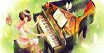  apple bad_id bad_pixiv_id bird bunny cat food fruit grand_piano instrument music original piano piano_bench sitting solo wezn_rikka 