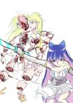  cross_section guro panty_&amp;_stocking_with_garterbelt panty_(character) panty_(psg) slice_&#039;n&#039;_dice spoilers stocking_(character) stocking_(psg) sword weapon 