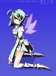  ahoge al-3_alice blue_eyes blue_hair breasts chappy_(chapppy) cleavage detached_sleeves medium_breasts skirt solo super_robot_wars super_robot_wars_l wings 