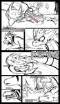  blood comic cynder fight hi_res kayla-na mel_the_hybrid monochrome spyro spyro_the_dragon video_games 