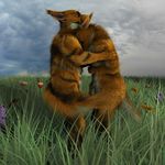  3d anthro canine duo female fox male mammal maya unknown_artist 
