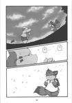  chubby comic doujin greyscale haru haruneko japanese_text male monochrome overweight shinobu text translated unknown_species 