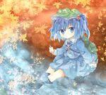  backpack bad_id bad_pixiv_id bag blue_eyes blue_hair boots hair_bobbles hair_ornament hat kawashiro_nitori key mari_audio rubber_boots solo touhou two_side_up 