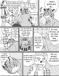  comic dialog dialogue dog feline fruitz greyscale hard_translated male mammal monochrome text tiger translated 