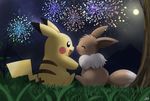  eevee fireworks nintendo pemyu pikachu pok&#233;mon pok&eacute;mon video_games 