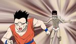  black_hair doctor_gero dragon_ball hat multiple_boys nipples old_man parody running senryoman tantei_opera_milky_holmes underpants white_hair yamcha 