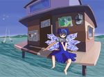  cirno fishing luna_child multiple_girls star_sapphire sunny_milk touhou water 