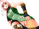  censored fingerless_gloves isna isuna no_panties peeing pink_hair pov pubic_hair urine 