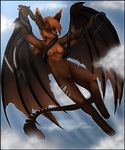  aliara aliara_(character) anthro bat breasts dragonbat fangs female horn horns mammal nipples nude pussy reptile scalie snake solo thesi thesi_(character) wings 