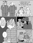  comic dialog dialogue dog feline fruitz greyscale hard_translated male mammal monochrome text tiger translated 