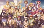  6+girls absurdres angel_beats! arms_up axe bad_id bad_yandere_id bare_shoulders black_legwear black_ribbon blue_hair blush brown_hair brown_legwear cat closed_eyes crease crossed_legs everyone fujimaki_(angel_beats!) green_eyes hair_ribbon hairband hat headstand highres hinata_(angel_beats!) hirata_katsuzou hisako_(angel_beats!) holding_hands hug irie_(angel_beats!) iwasawa kneehighs long_hair matsushita multiple_boys multiple_girls naoi_ayato necktie noda_(angel_beats!) official_art ooyama_(angel_beats!) open_mouth otonashi_(angel_beats!) pantyhose pink_hair purple_hair ribbon scan school_uniform sekine serafuku shiina_(angel_beats!) short_hair sitting skirt sleeves_rolled_up stairs takamatsu takeyama_(angel_beats!) tenshi_(angel_beats!) thighhighs tk_(angel_beats!) twintails weapon white_legwear yui_(angel_beats!) yuri_(angel_beats!) yusa_(angel_beats!) 