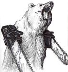  angry awesome bear bipedal black_and_white blood chainsaw chainsaw_arm eyes_closed feral front_view fur greyscale half-length_portrait low_res mammal mixed_media monochrome open_mouth pen_(art) pencils plain_background roaring round_ears sketch solo standing three-quarter_view traditional_media unknown_artist watercolor_(art) what what_has_science_done where_is_your_god_now white_background white_fur 