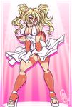  background_gradient blonde_hair blush breasts canine cleavage clothed clothing crystal-for-ever dress female gentlemanplayer gradient_background hair holding_down_dress mammal marilyn_monroe pussy seven_year_itch solo upskirt 