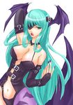  breasts capcom cleavage darkstalkers demon_girl eguchi_kaimu eyepatch head_wings headwings morrigan_aensland succubus vampire_(game) 