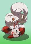  blush claws feral hinami hindpaw nintendo paws pok&#233;mon pok&eacute;mon solo tail upside_down video_games zangoose 