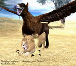  3d avian callsfire couple feline feral gay gryphon interspecies lion male rape wings 