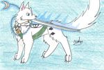  bleach canine feral male solo tail toshiro_hitsugaya wolf 
