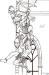  black_and_white bryan_furlong climbing gargoyle male monochrome muscles narcoticdream nytro 