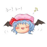  blue_hair blush female full_body lowres remilia_scarlet simple_background smile solo touhou white_background yukkuri_remilia yukkuri_shiteitte_ne 