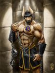  anubian_jackal anubis canine deity egyptian jackal male mammal mitchdlg muscles pose solo 