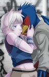  cat couple eagle falco_lombardi feline grafitti hug katt_monroe star_fox video_games 