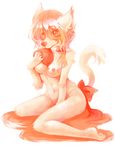  &hearts; bow_tie breasts canine chocolate female hair nipples pipisan sitting solo tail valentines_day 
