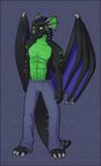  crome dragon male pants scalie solo topless unknown_artist wings 