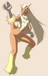  blaziken blue_eyes breasts female nintendo open_mouth pok&eacute;mon solo standing yakisoba20 