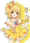  :3 bad_id bad_pixiv_id blonde_hair blush bow brooch brown_eyes choker cure_pine earrings eyelashes fresh_precure! hair_ornament hair_ribbon heart heart_hair_ornament jewelry kirun magical_girl mascot orange_choker ponytail precure ribbon short_hair skirt smile sparkle uzuki_aki wrist_cuffs yamabuki_inori yellow yellow_skirt 