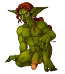  erection goblin hair hairy haylox long_hair male muscles penis piercing plain_background ponytail red_hair solo transparent_background video_games warcraft world_of_warcraft 