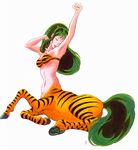  bra centaur destrier female hooves lum solo taur tiger_stripes 