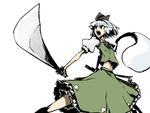  flat_color ghost katana konpaku_youmu konpaku_youmu_(ghost) nagihito short_hair silver_hair solo sword touhou weapon 